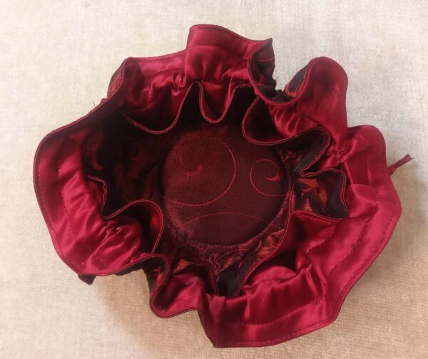 Silk Brocade Bag - Burgundy