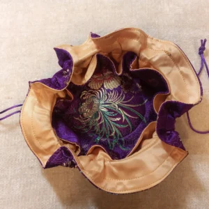 Silk Bag – Purple/Gold