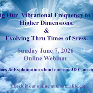 Raising Our Vibrational Frequency to Reach Higher Dimensions. Evolving Thru Times of Stress.